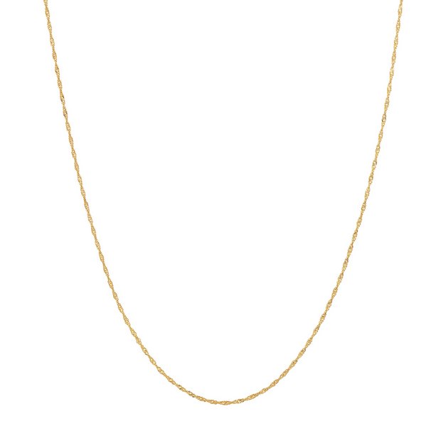 Twisted curb outlet chain necklace