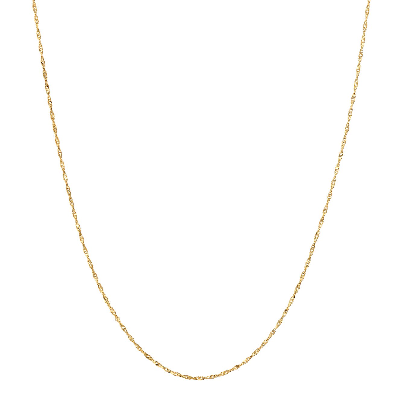 Revere 9ct Gold Twist Curb 20 Inch Chain