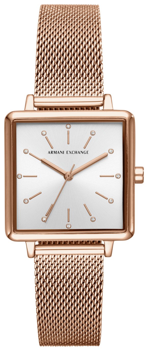 armani exchange watch rose gold