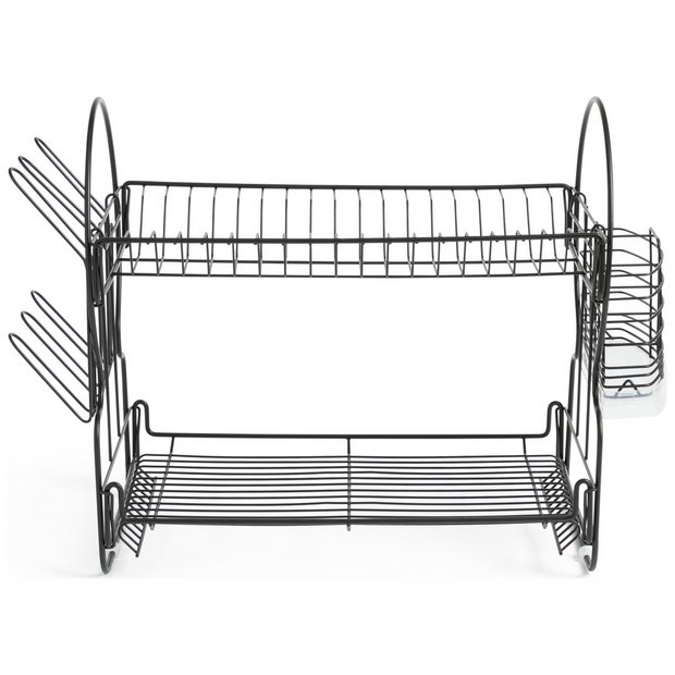 Buy Argos Home 2 Tier Wire Dish Drainer Black Dish racks Argos