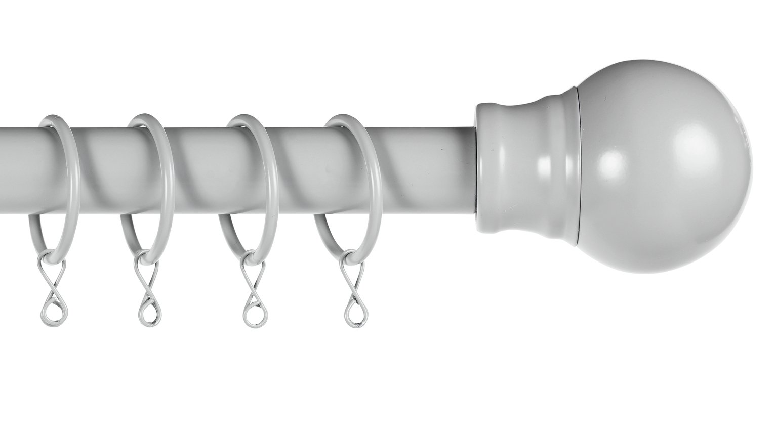 Argos Home Grey Extendable Curtain Pole - 110cm - 300cm