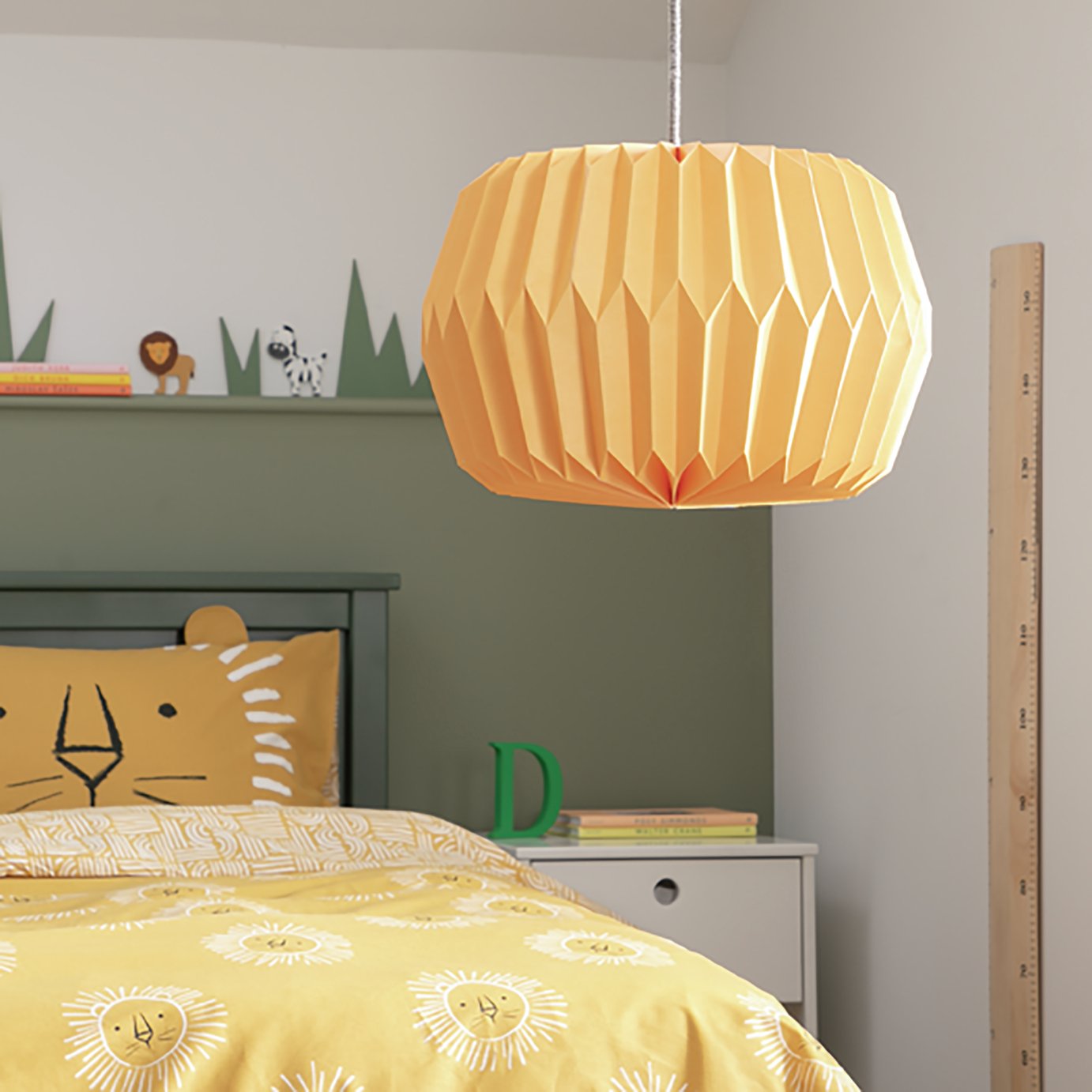 Habitat Kids Yellow Paper Easy Fit Lampshade - 37cm