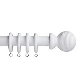 Argos Home White Wooden Fixed Curtain Pole - 180cm