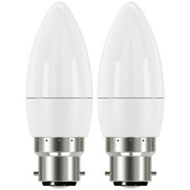 Argos Home 5W LED BC Frosted Candle Light Bulb - 2 Pack