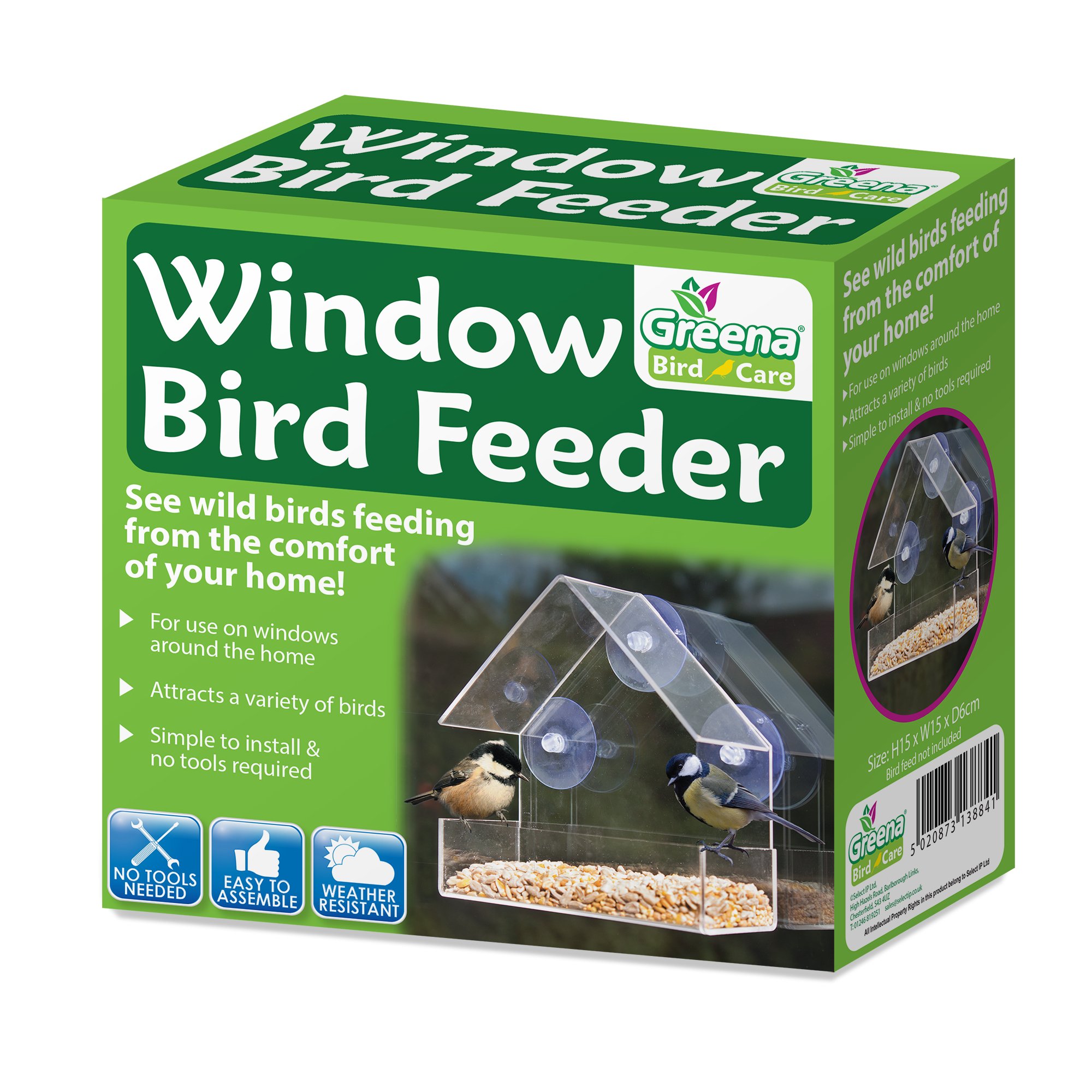 Greena Bird Care Window Bird Feeder