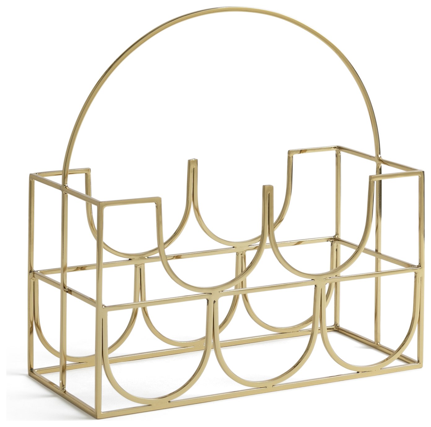 Habitat Japonica 5 Bottle Stainless Steel Wine Rack