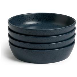 Habitat Addison 4 Piece Stoneware Pasta Bowls - Blue