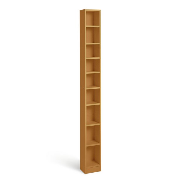 buy argos home maine tall cd and dvd media storage - oak effect | cd