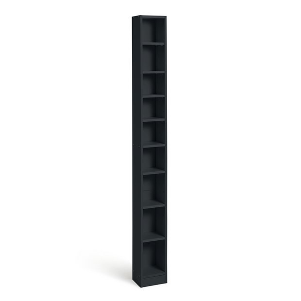 Buy HOME Maine Tall DVD/CD Media Storage Tower-Black Ash Effect at ...