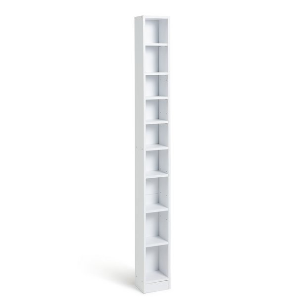 White dvd deals storage with doors