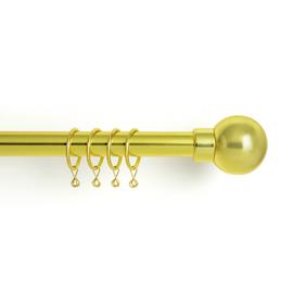 28mm Chrome Bay Window Curtain Pole with Solid Ball Finials 2.4m 3m 3.6m 4.5m 6m 