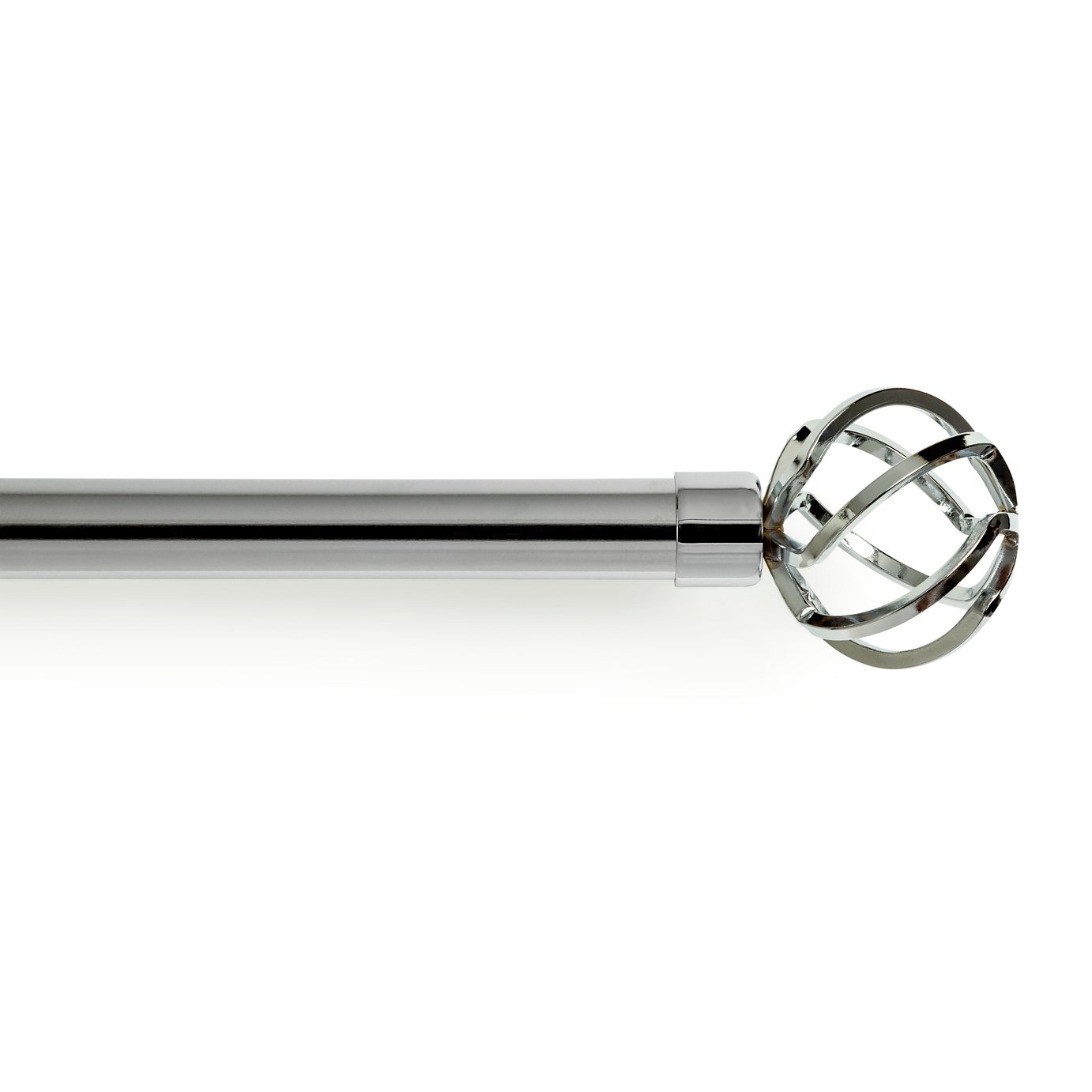 Argos Home Silver Extendable Curtain Pole - 120cm - 210cm