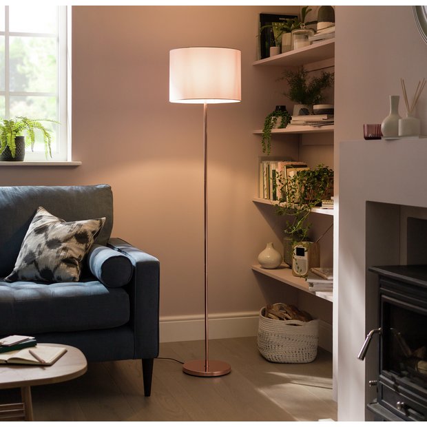 Rose gold and grey floor sale lamp