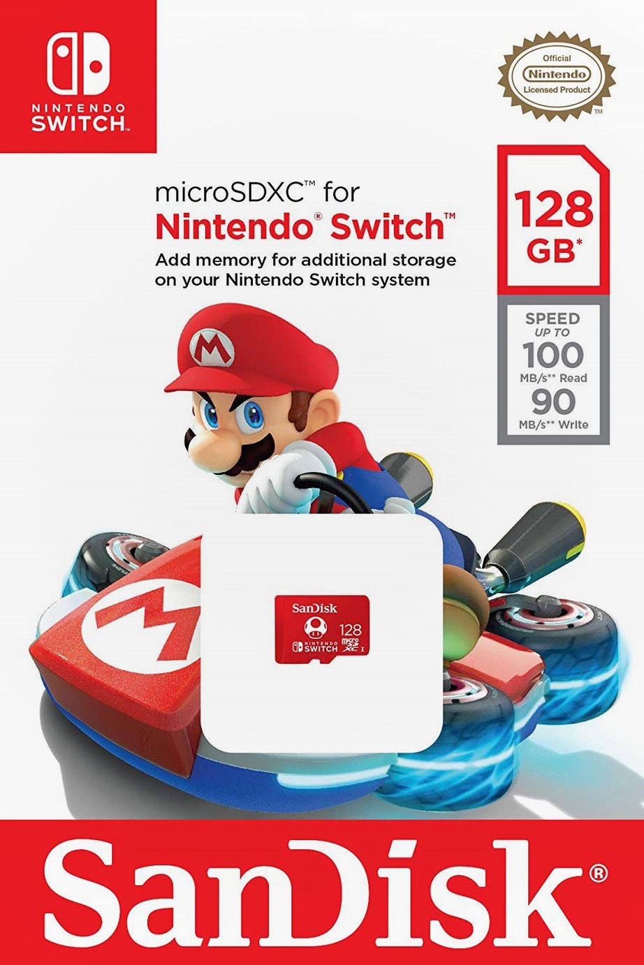 SanDisk 100MBs MicroSD Card for Nintendo Switch - 128GB