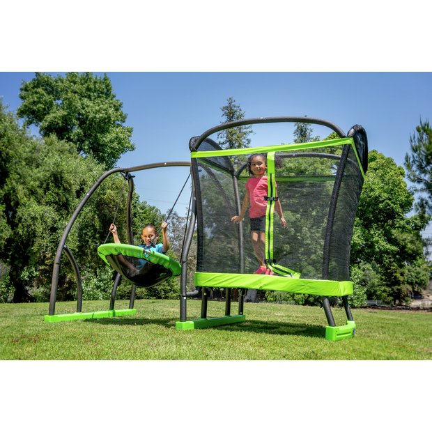 Toddler trampoline and store swing