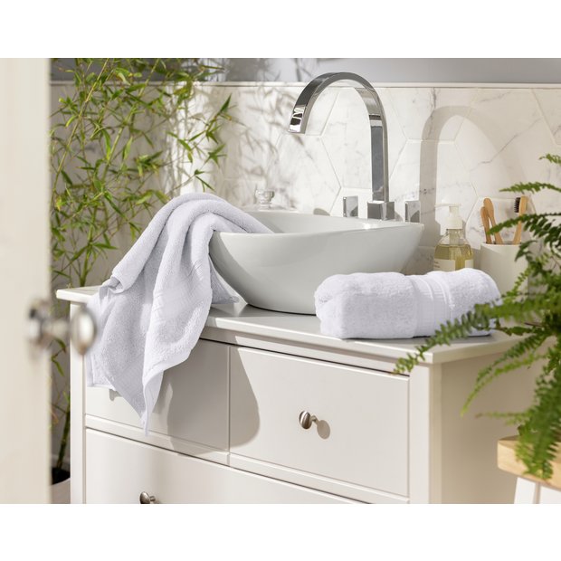 Buy Habitat Luxury Lyocell 2 Pack Hand Towel - White | Bath towels | Argos