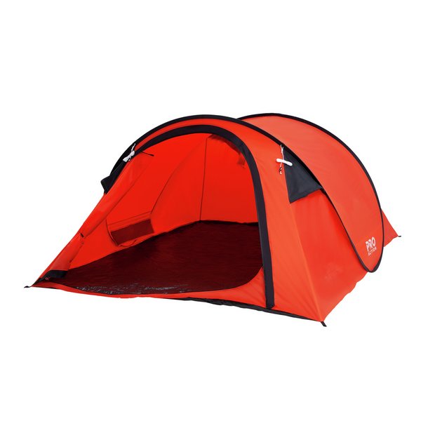Buy Proaction 4 Man 1 Room Pop Up Camping Tent Orange Tents Argos