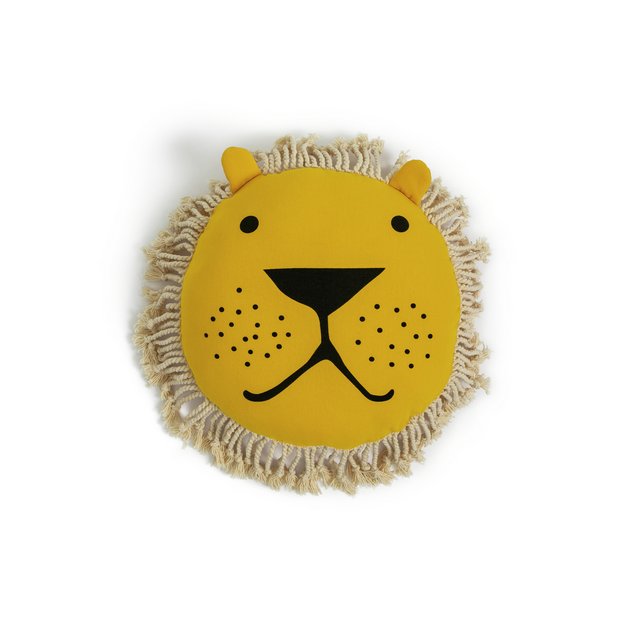 Buy Habitat Kids In the Wild Lion Shaped Cushion -Yellow 40x40cm | Kids cushions | Argos