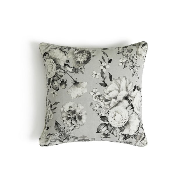 Grey Patterned Cushion atelieryuwa.ciao.jp