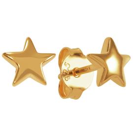 Revere 18ct Gold Plated Star Drop Stud Earrings
