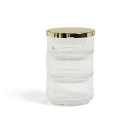 Habitat Small Glass Trinket Box - Gold - Set of 3