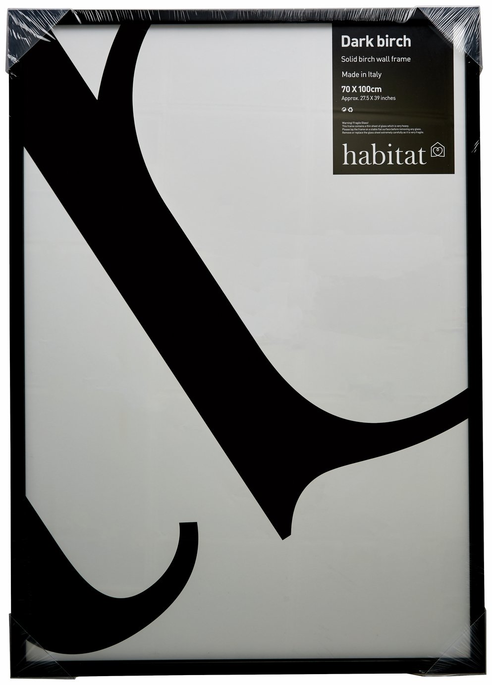 Habitat Dark Birch Black Wooden Picture Frame - 28x39"