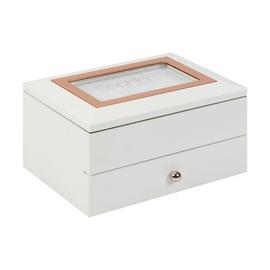 Sophia Wooden Jewellery Box With Photo Frame Lid