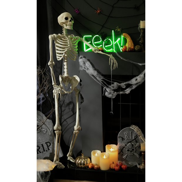 Home Accents Holiday 12 Ft GiantSized Skeleton With LifeEyes(TM) LCD