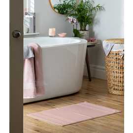 Habitat Hygro Cotton Anti Microbial Bath Mat - Blush