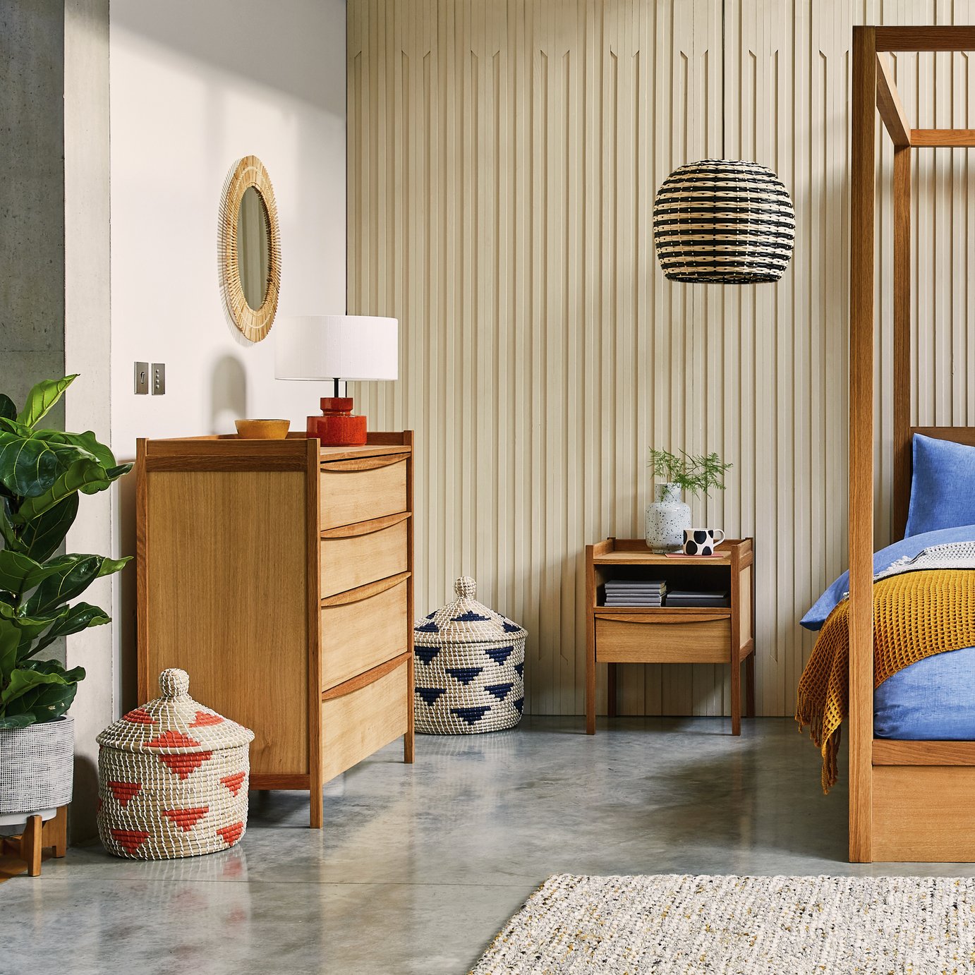 Habitat Derwent Oak Bedside Table