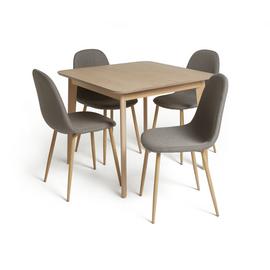 Habitat Skandi Wood Dining Table and 4 Beni Chairs