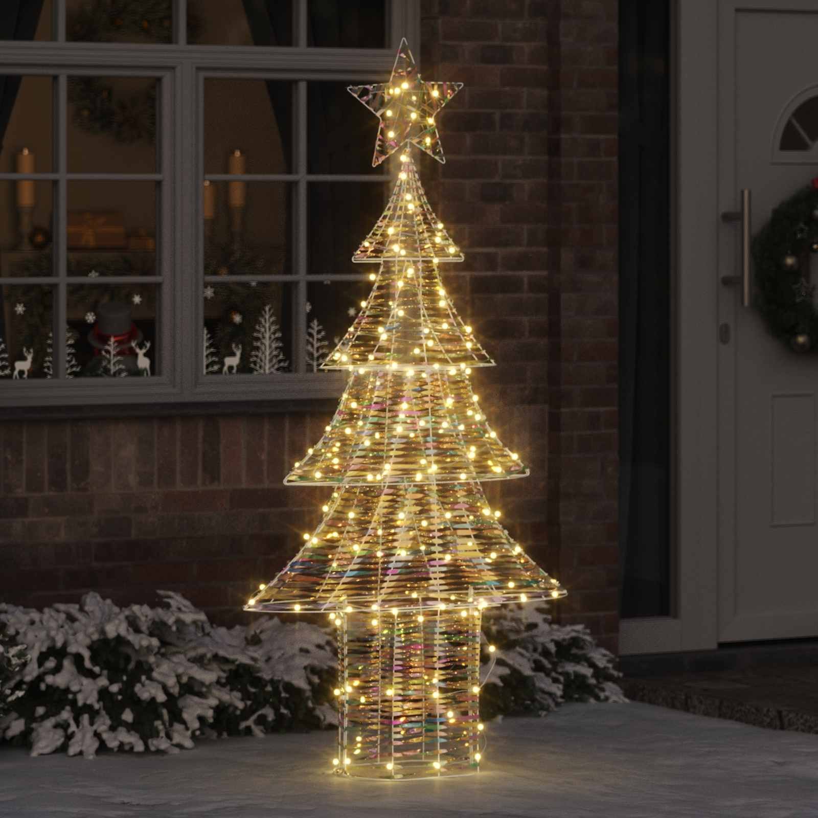 Walplus Artificial Christmas Tree - Warm White - 91 x 30 x 181 cm