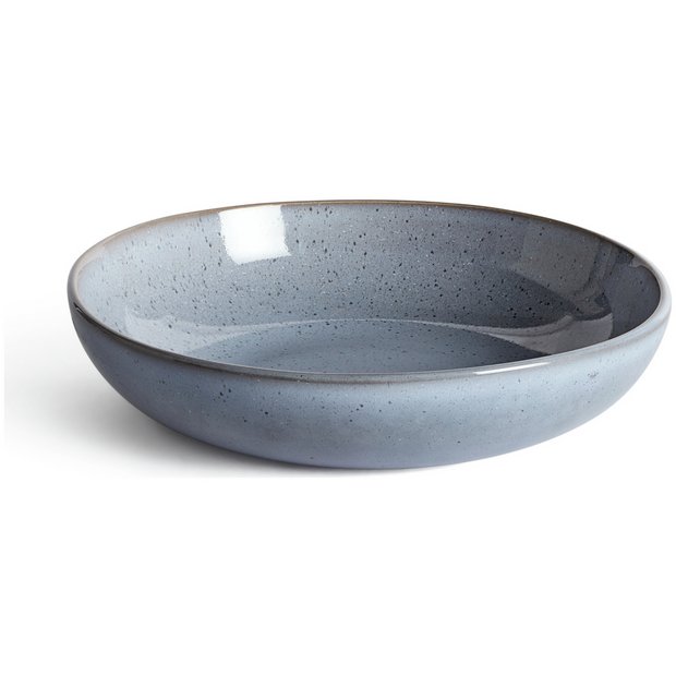 Buy Habitat Evora 4 Piece Stoneware Pasta Bowls - Blue | Bowls | Habitat