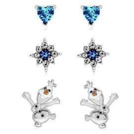 Disney Frozen Silver Coloured Olaf Stud Earrings - Set of 3