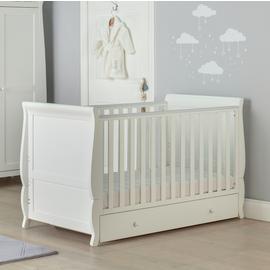 Cuggl Westbury Baby Cot Bed and Drawer - White
