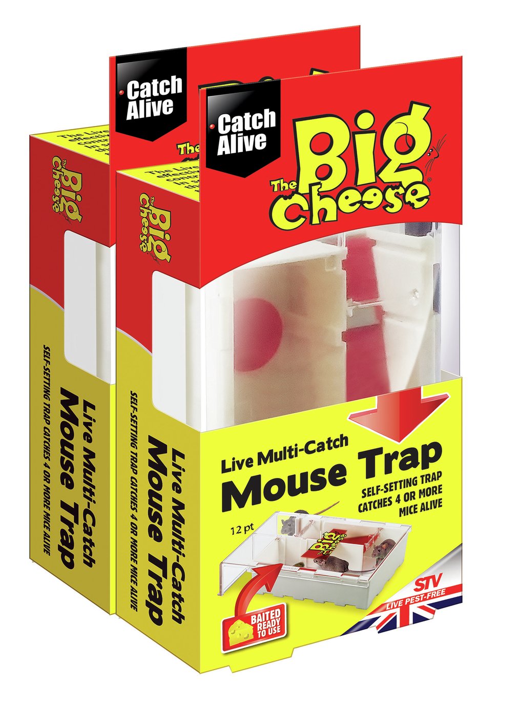 The Big Cheese Live Multi-Catch Mouse Trap- Twin Pack