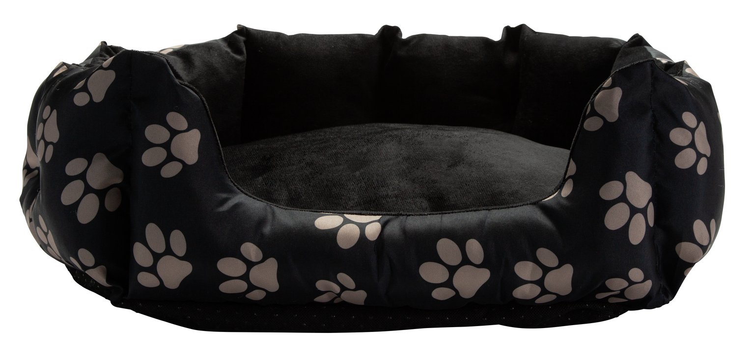 Paw Print Oval Pet Bed