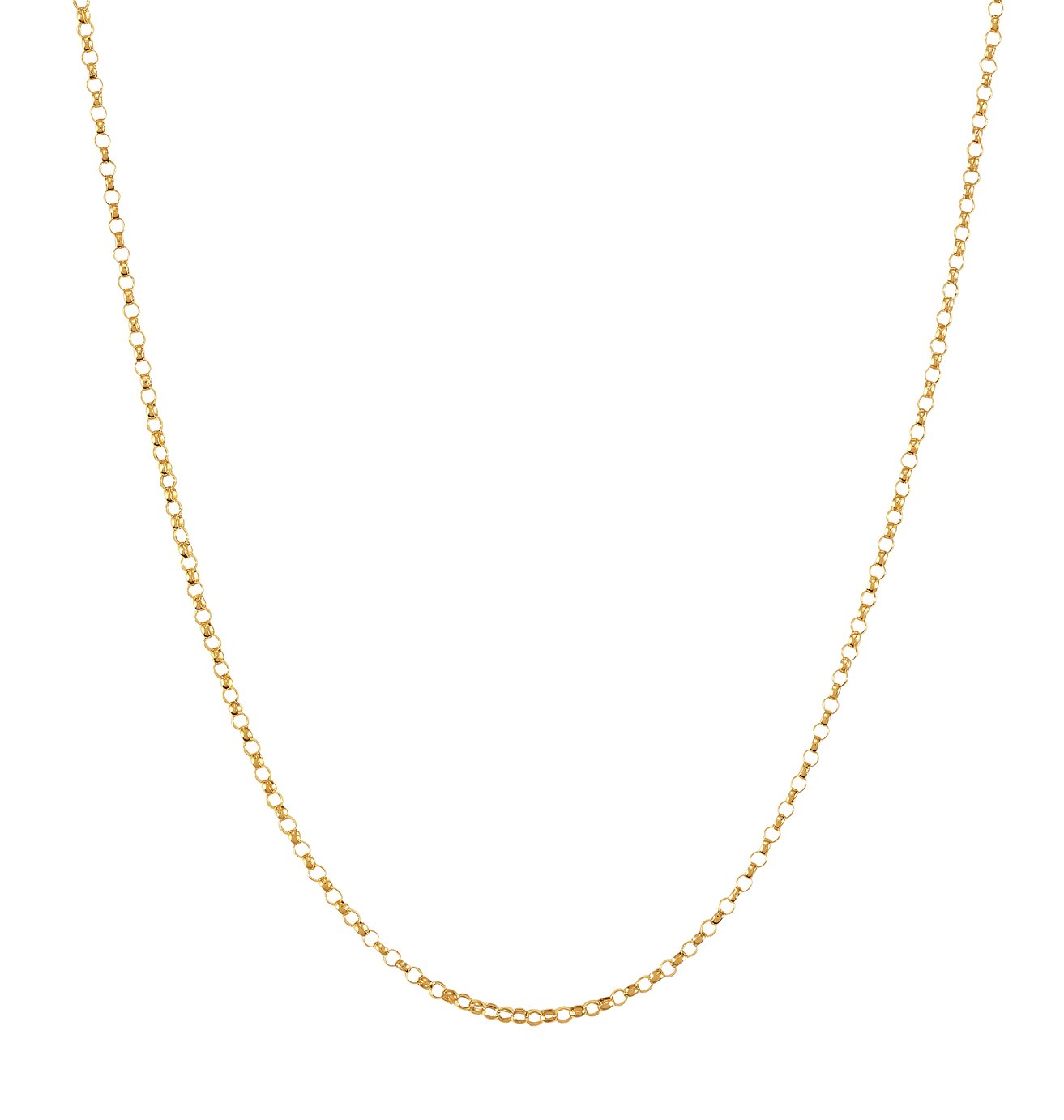 Revere 9ct Gold Fine Round Belcher 18 Inch Chain