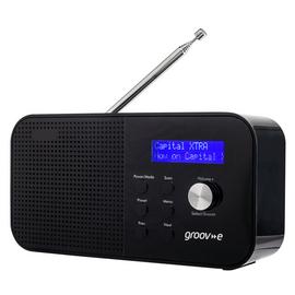 Groov-e Venice DAB/FM Bluetooth Alarm Clock Radio - Black