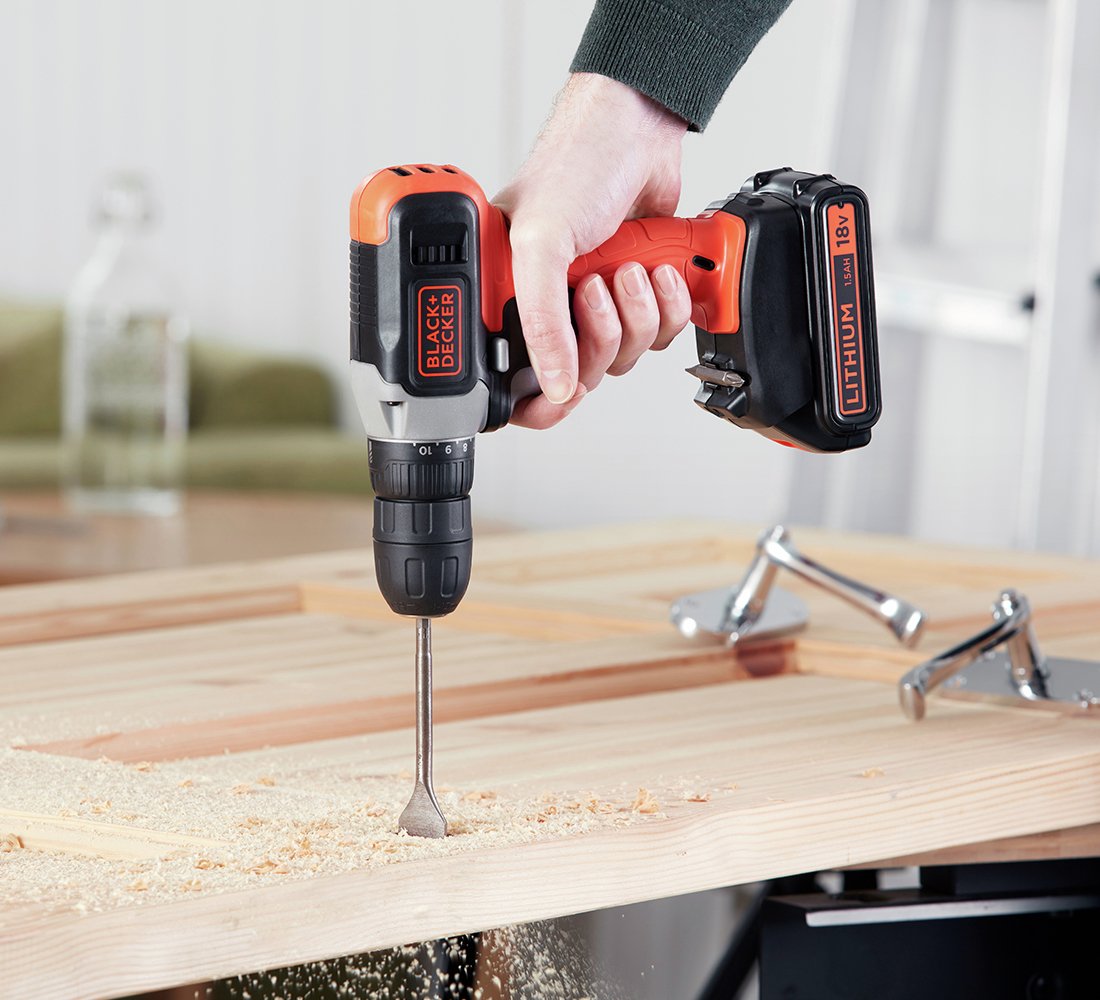 Black + Decker 18V Cordless Drill Driver with Access