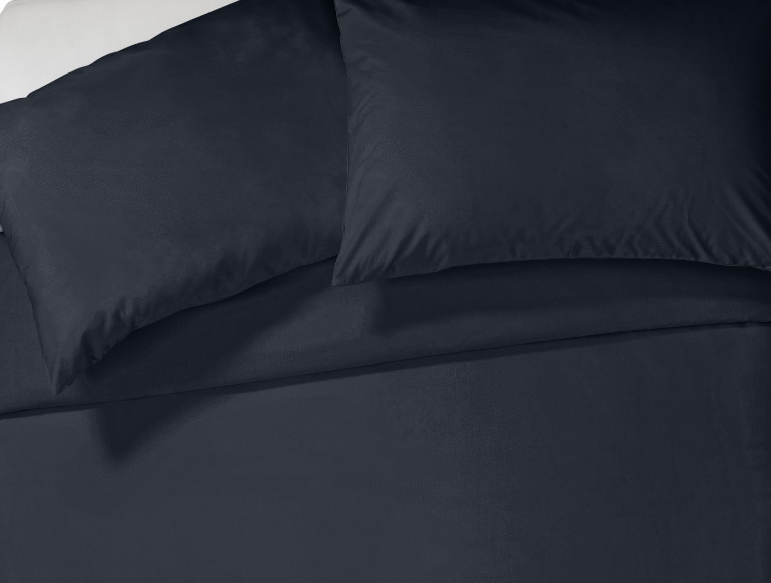 Habitat Pure Cotton 200TC Navy Bedding Set - Kingsize