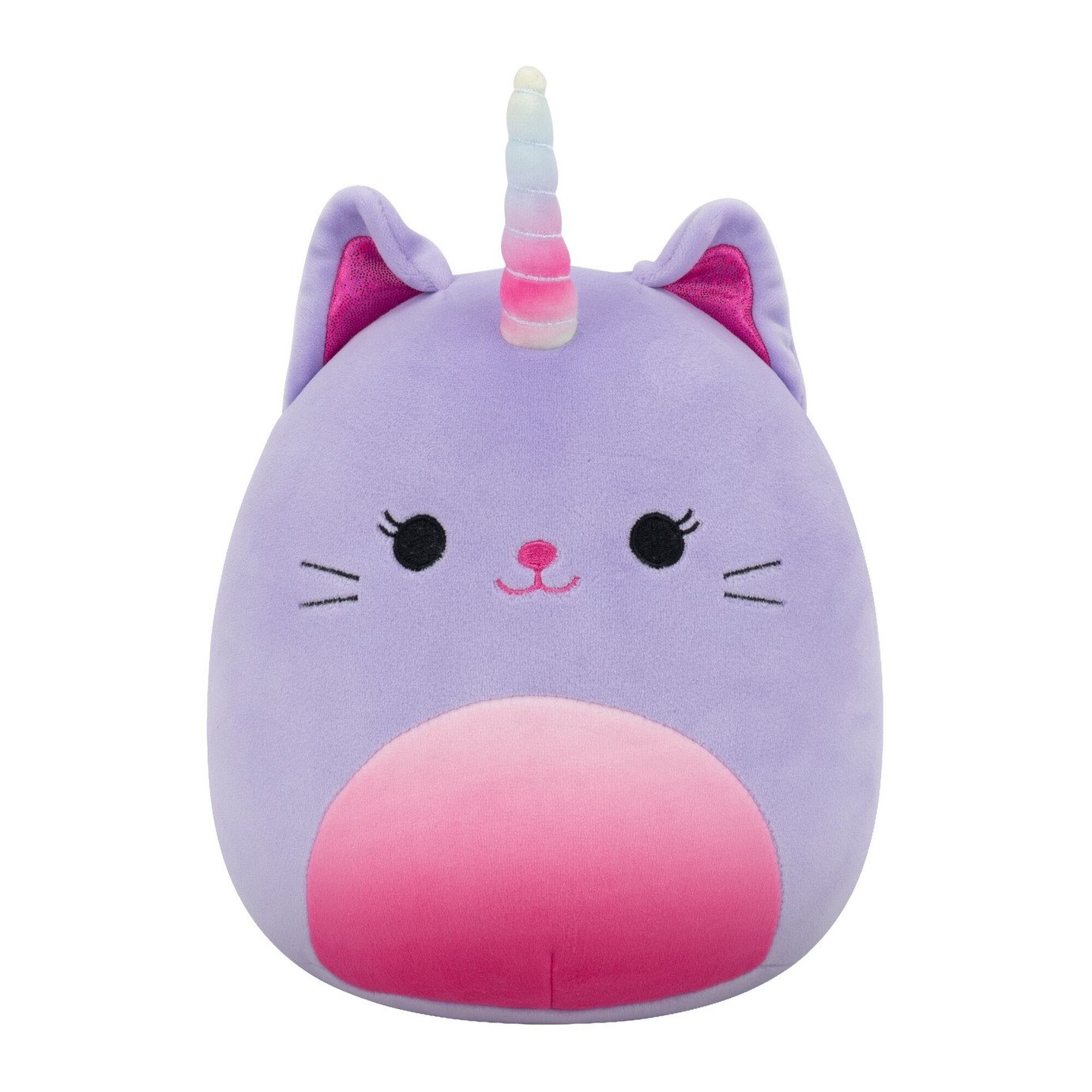 Squishmallows Original Mina the Purple Caticorn with Rainbow Tail 7.5 Inch Plush