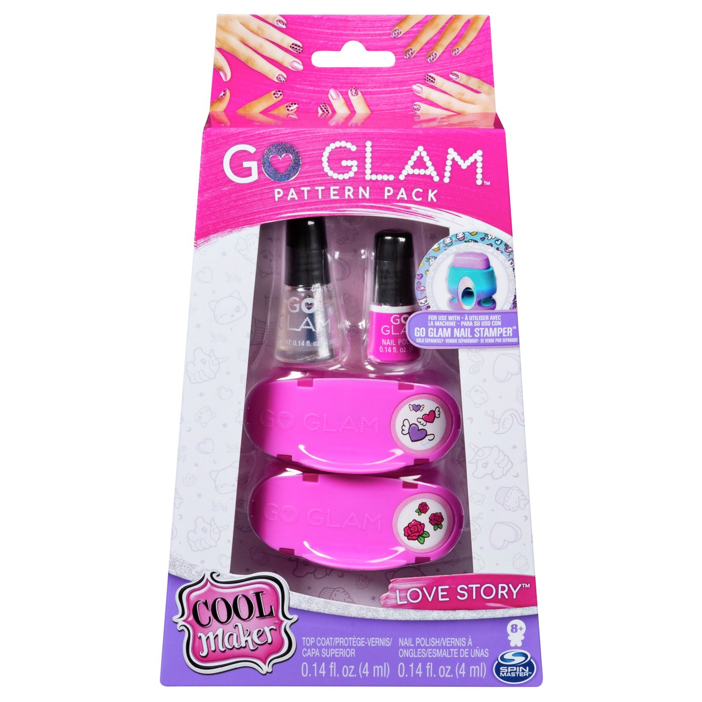 glow glam nails