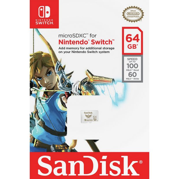 Buy Sandisk 100mbs Microsdxc Card For Nintendo Switch 64gb Memory Cards Argos