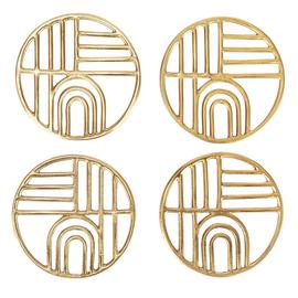 Argos Home Pack of 4 Sahara Metal Bar Coasters