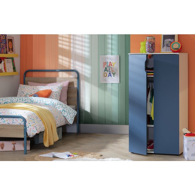 Buy Argos Home Pod 2 Door Short Wardrobe Blue Wardrobes