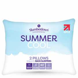 Slumberdown Summer Cool Medium Support Pillow - 2 Pack