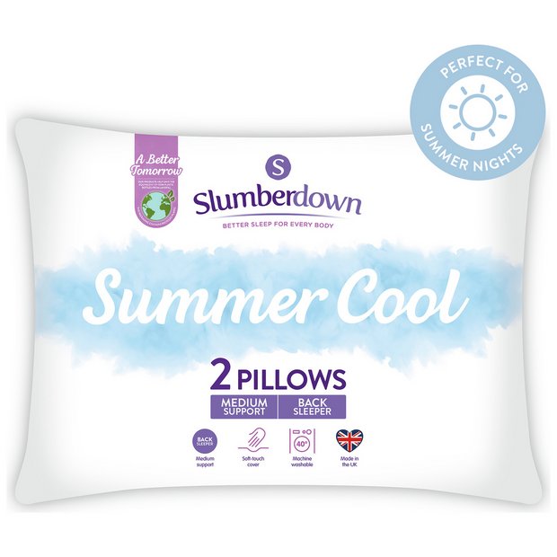 Buy Slumberdown Summer Cool Medium Support Pillow 2 Pack