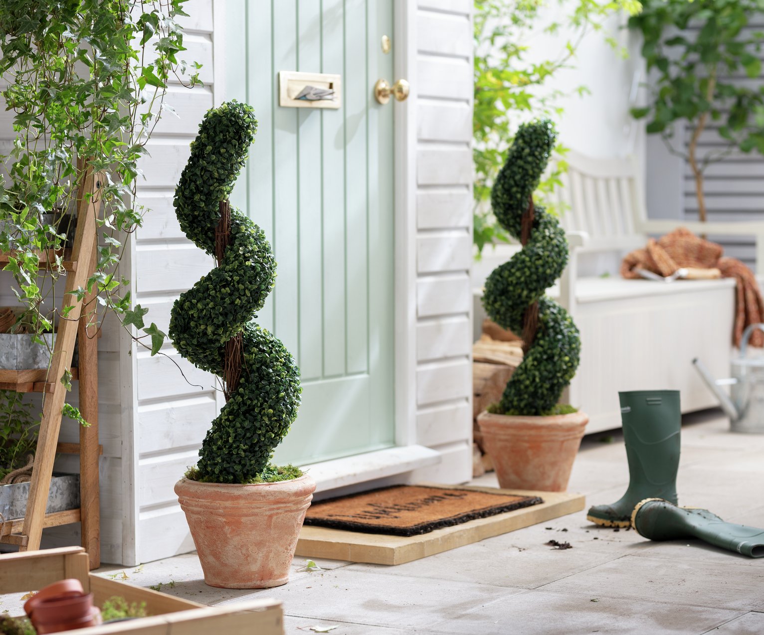 Garden XP Artificial Spiral Tree - Set of 2 