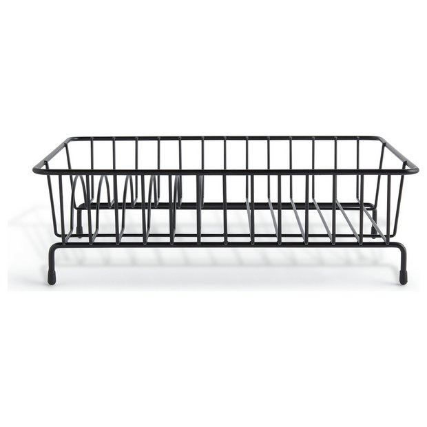 Black Wire Dish Drainer (48cm x 34cm) - Matalan